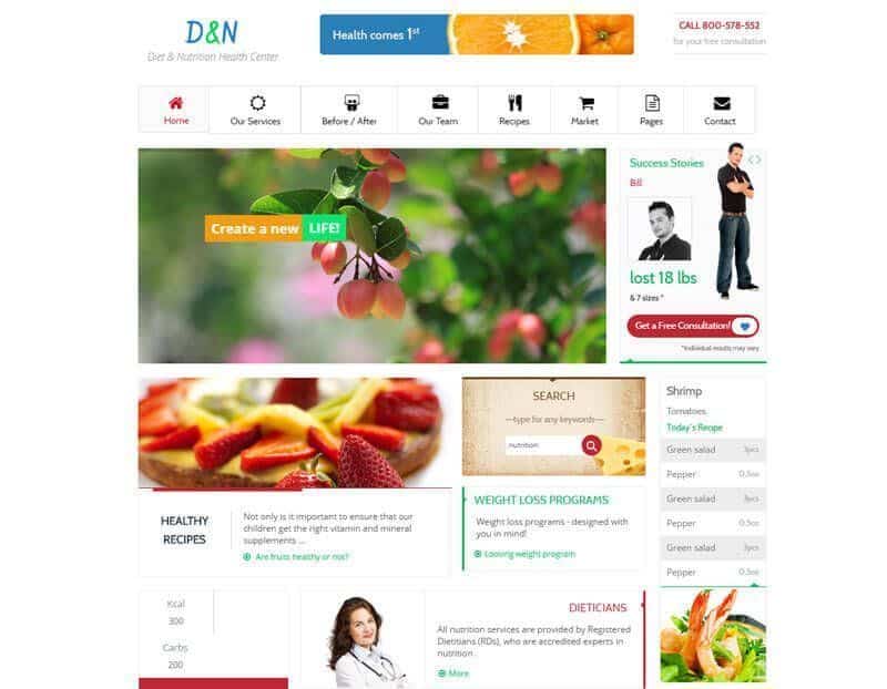 Diet-&-Nutrition-Health-Center-WordPress-Theme