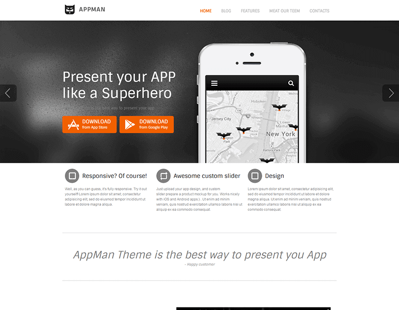 App Man WordPress Theme