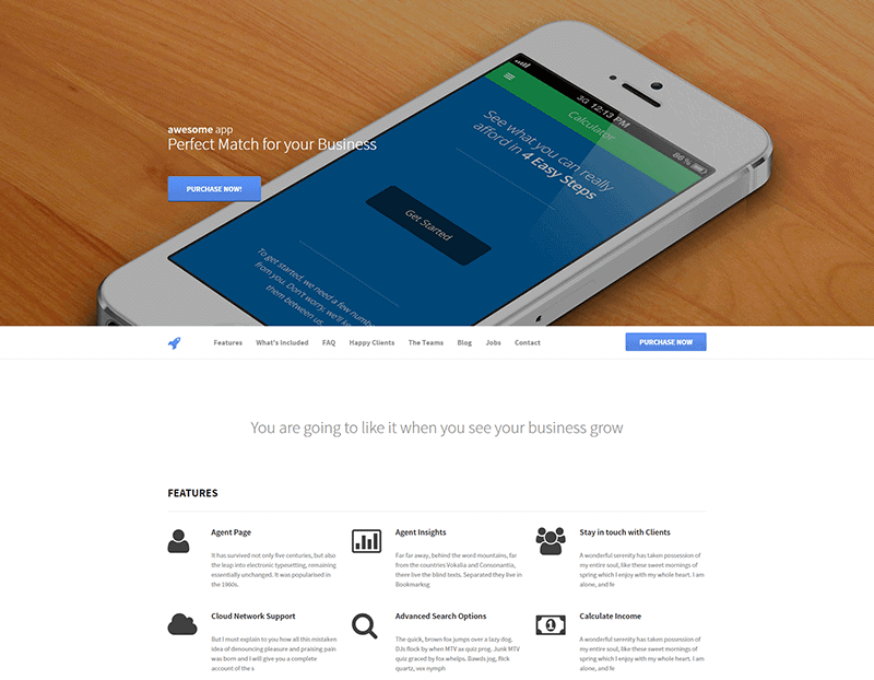 Awesome App WordPress Theme