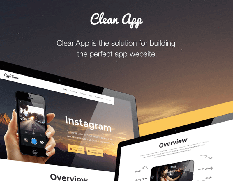 Clean App WordPress Theme