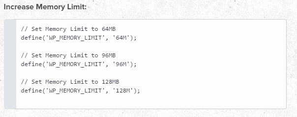 increase memory limit