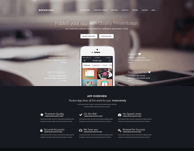 Rocket App WordPress Theme