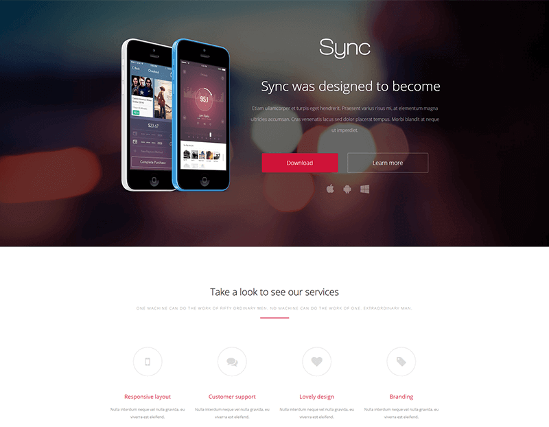 Sync WordPress Theme