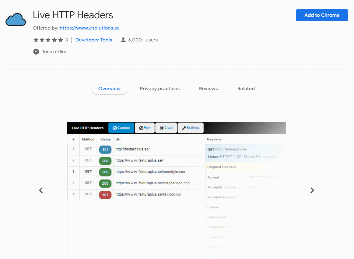 Live HTTP Headers Chrome Extension